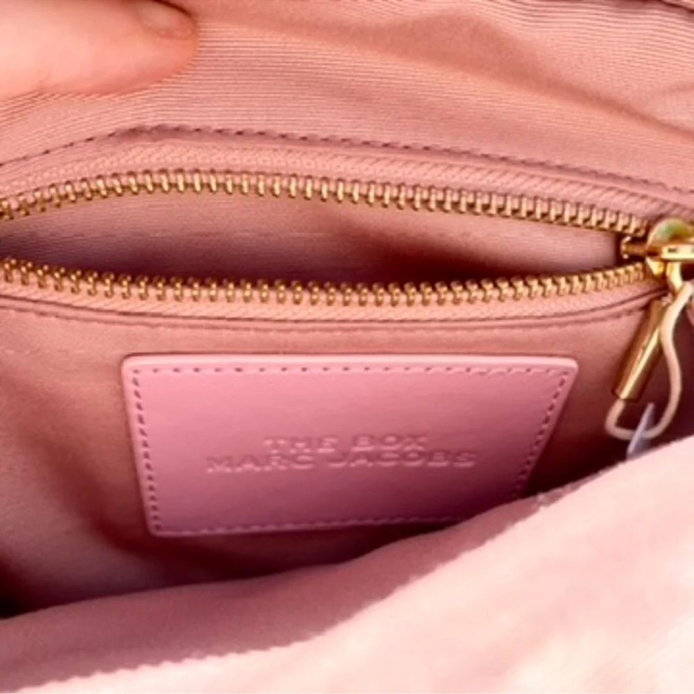 Marc Jacobs Jelly Bean Leather Box Crossbody Bag Pink